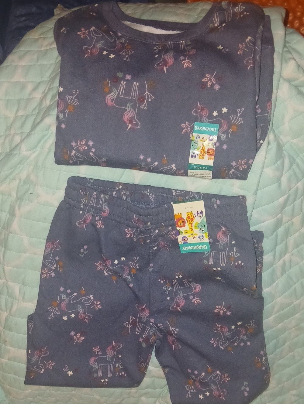 Garanimals Navy Unicorn Set with Pink Accents